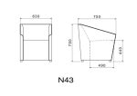 مبل اداری یک نفره لیو N43 - تصویر 2