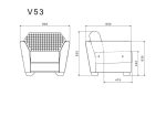 مبل اداری یک نفره لیو V53u - تصویر 2
