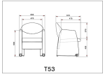 مبل اداری یک نفره لیو T53 - تصویر 2