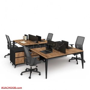 میز کارگروهی F117 ال دار